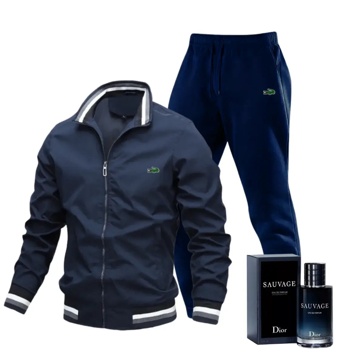 Spring jacket and pants set + luxury perfume